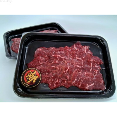 B13E10-2 中國潮汕牛牛後腿嫩肉手切火鍋片(約150g/碟，每片衹須8秒)網購原價HK$75.00/碟，試食價HK$60.00/碟